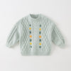 MILK WHITE AND MINT GREEN SWEATER